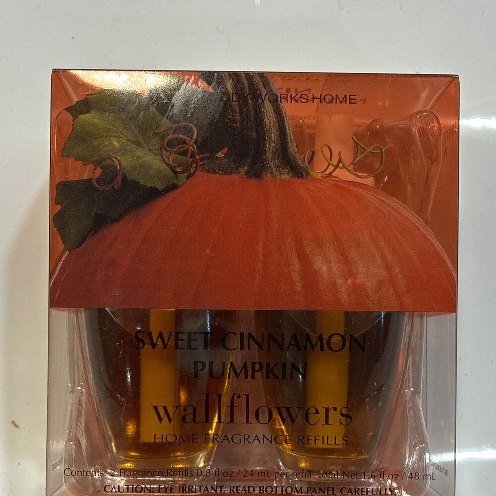 Bath & Body Works Wallflowers Refill Oil Sweet Cinnamon Pumpkin 2 Pack 0.8 oz